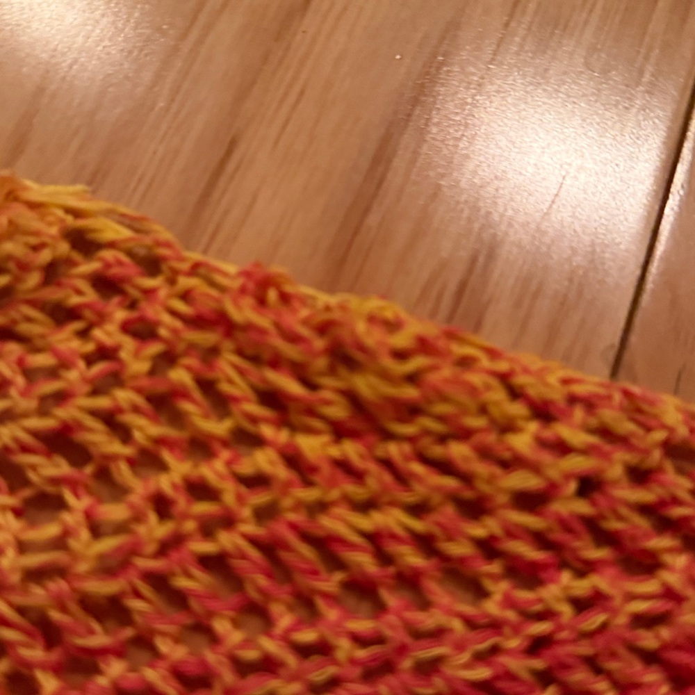 Handmade Crochet Lightweight Rainbow Summer Festival Wrap - Picture 6 of 8